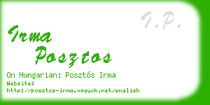 irma posztos business card